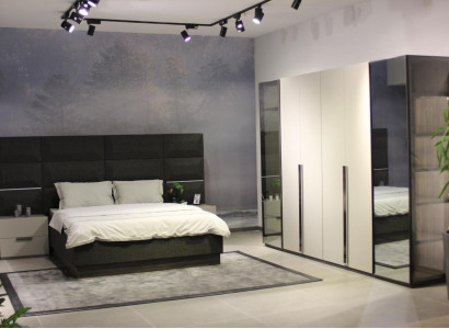 Complete bedroom furniture set bed 2x nightstand vanity mirror 8-piece new